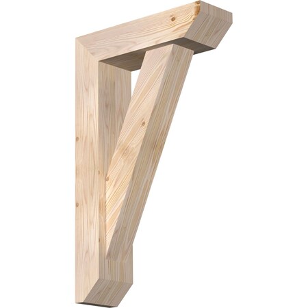 Ekena Millwork Traditional Slat Smooth Bracket w/ Offset Brace, Douglas Fir, 5 1/2"W x 18"D x 30"H BKT0604X18X30TRA06SDF